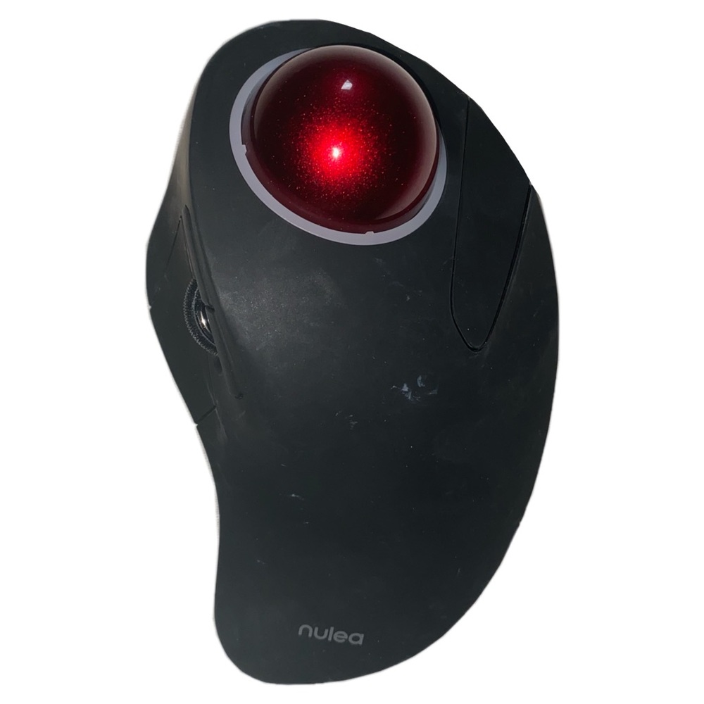 Nulea M505 Wireless Trackball Mouse Ergonomic 44mm Index Finger Control, Red